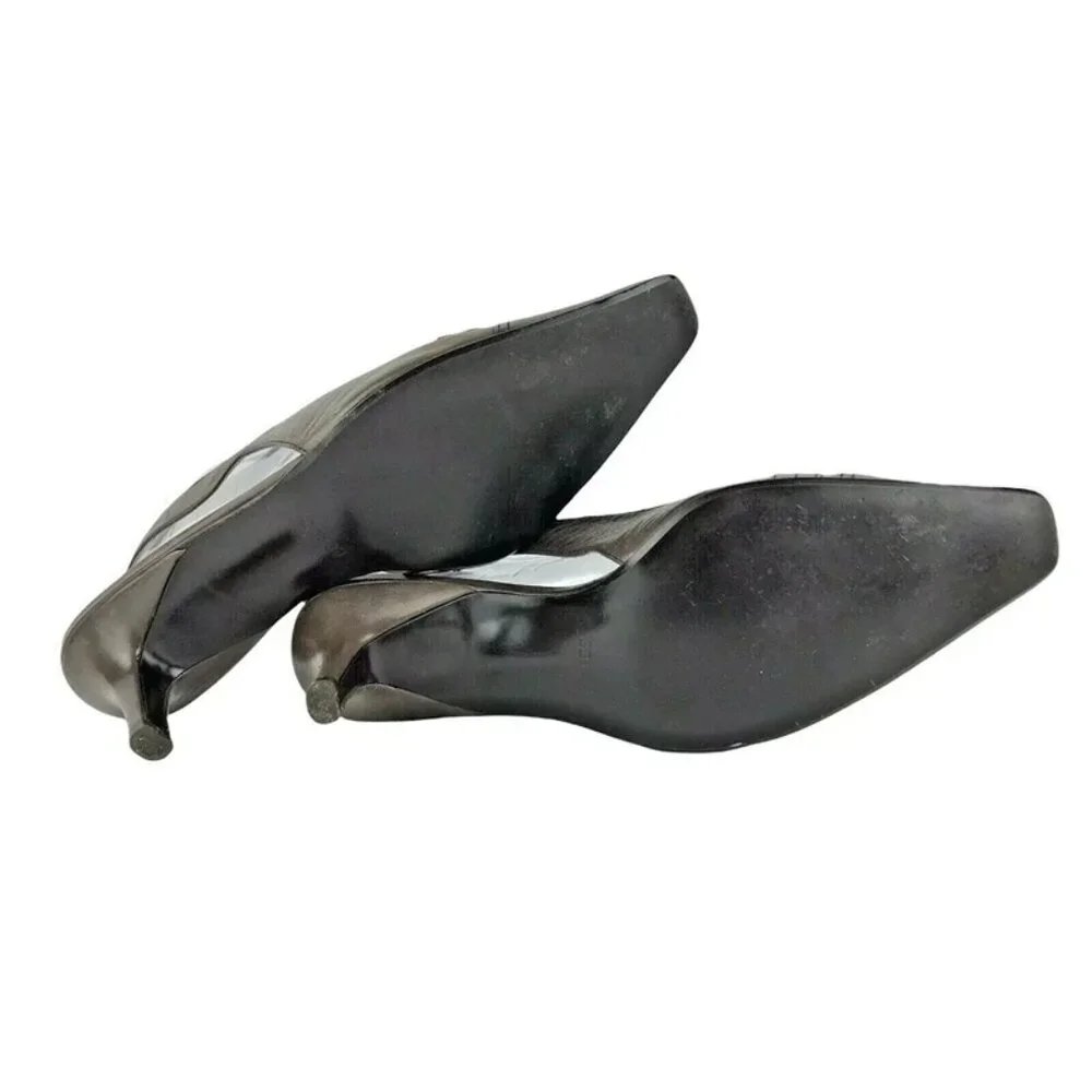 BCBG Paris Womens Brown Slip On Cone Heel‎ Slingback Sandal Size US 8 B EUR 38